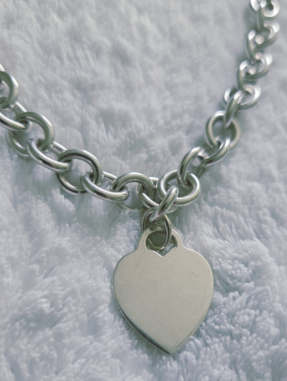 Tiffany & Co.  ✨️ Women's Silver 925 Heart Charm Chain Necklace - Picture 3 of 14